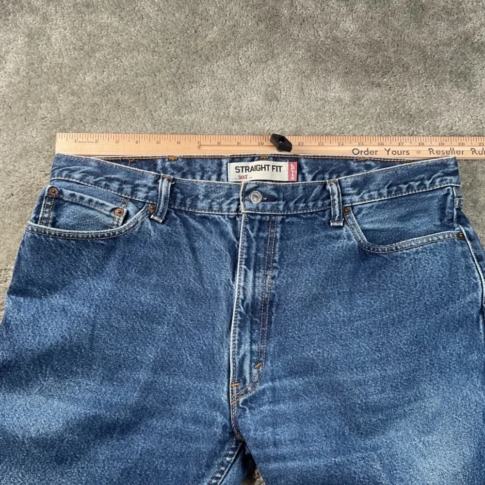 Levi's 505 Straight Fit Mens 40x30( see pcs) blue‎ medium  Wash Denim Jeans